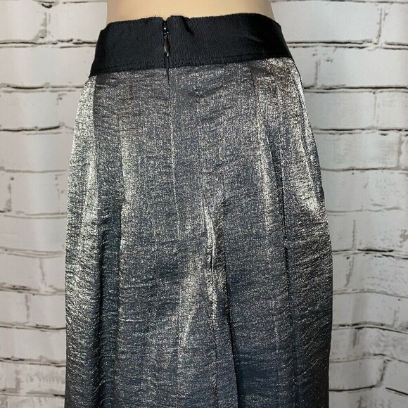 Madewell Pleated Mini Skirt In Dark Metal F9882 Size 6 - Picture 3 of 7